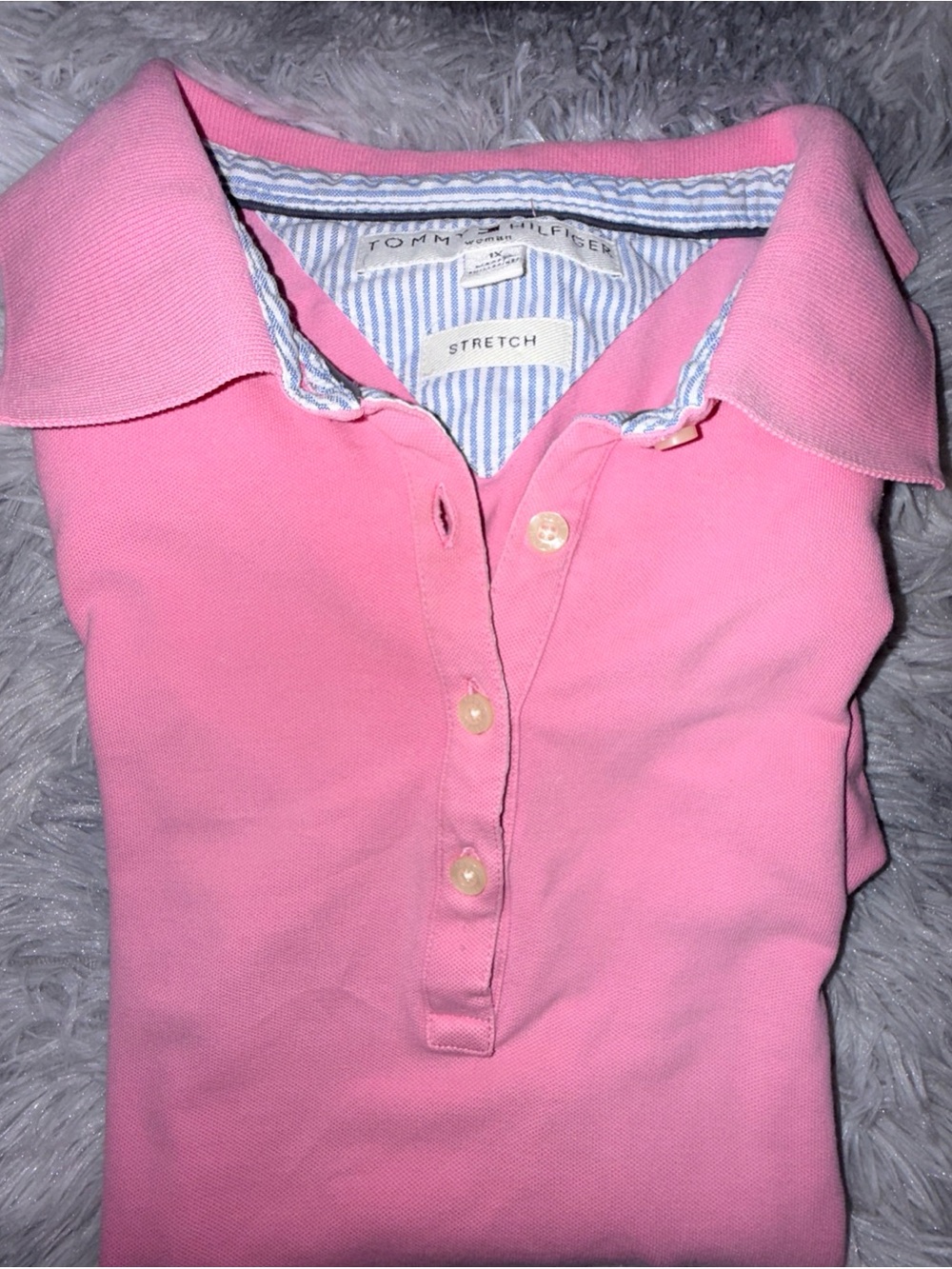 Tommy Hilfiger Pink Stretch Polo Shirt